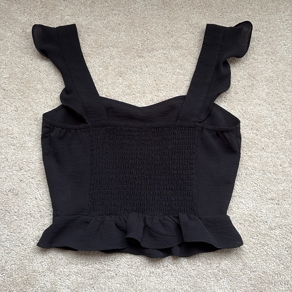 Altar'd State Black Ruffle Tank Top - Picture 3 of 6